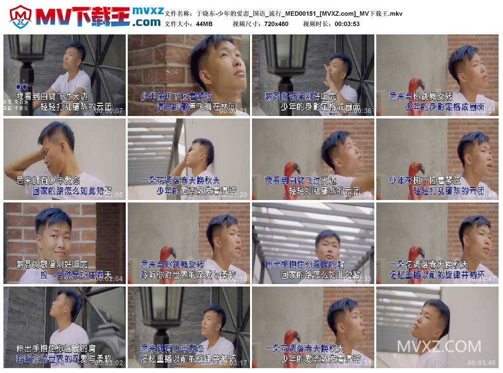 于晓东-少年的爱恋_国语_流行_MED00151